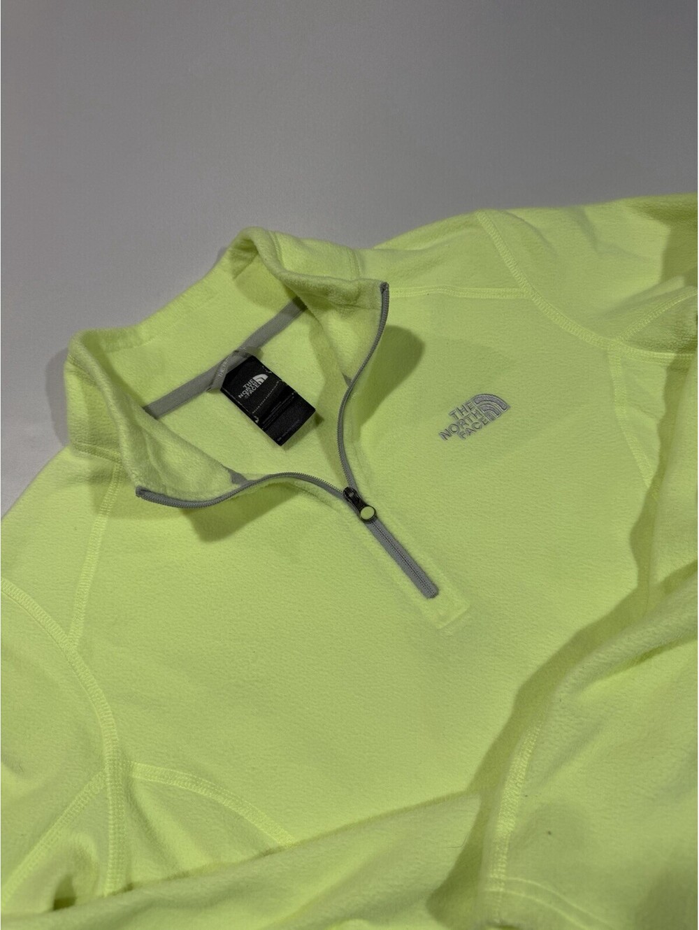The North Face Glacier Yellow Fleece Pullover 1/4 Quarter Zip Medium Longsleeved